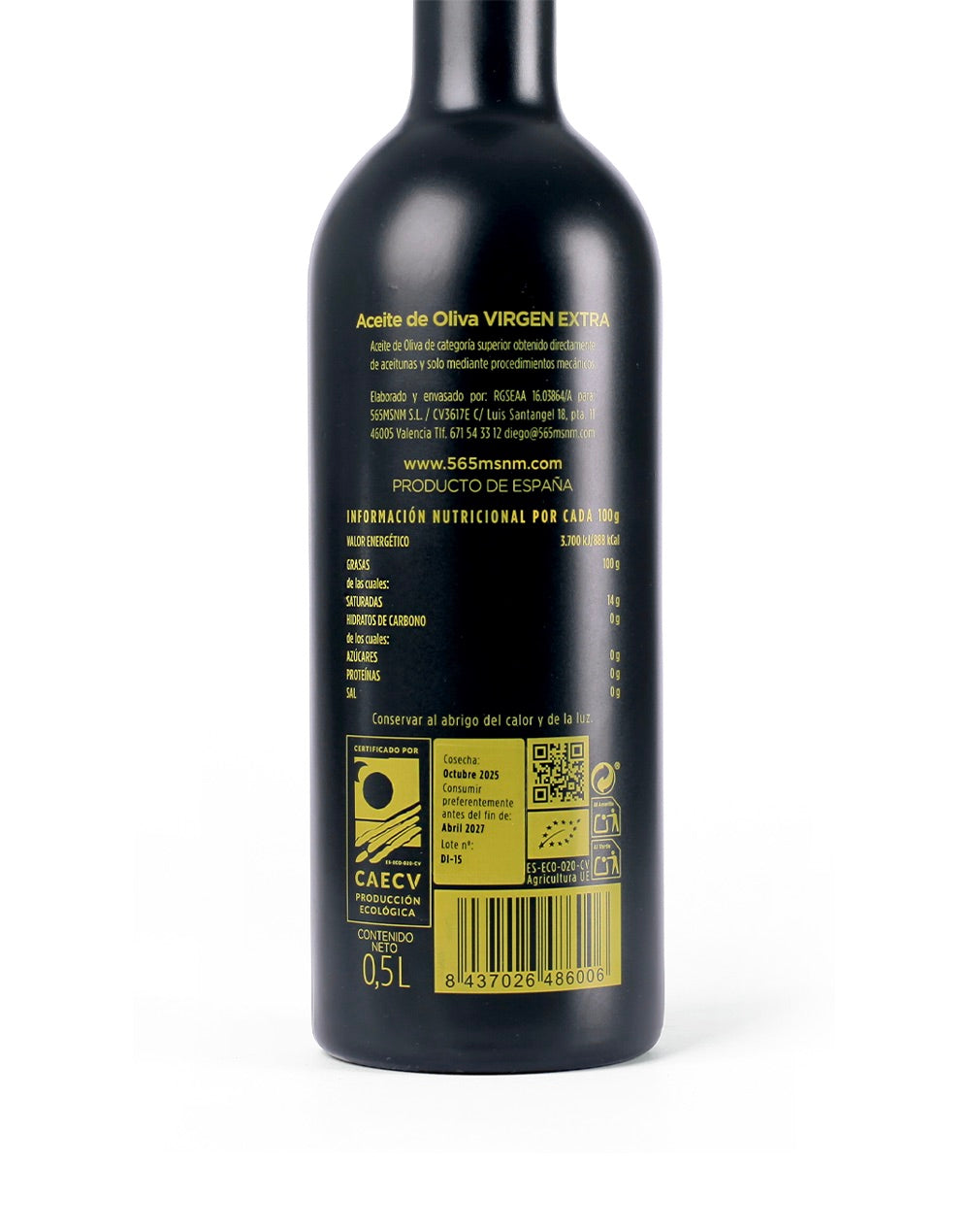 
                  
                    Aceite de Oliva Virgen Extra Ecológico Botella 500 ml
                  
                